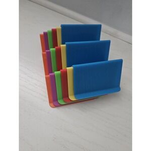 Colorful Taco Holder Stands Set of 6  Trays‎ Holds 2 Or 3 Tacos Each Unbranded